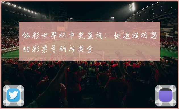 体彩世界杯中奖查询：快速核对您的彩票号码与奖金